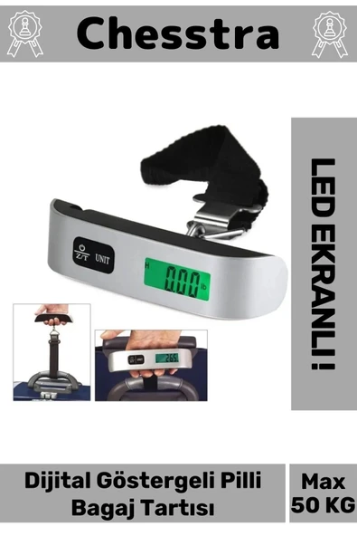 Seyahat Bavul Ağırlık Tartı Dijital Lcd Ekran Göstergeli Çok Amaçlı Taşınabilir Pilli Bagaj Tartısı ürün görseli 1
