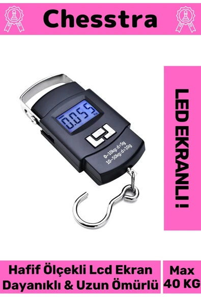 Lcd Ekran Seyahat Bavul Ağırlık El Terazi Dijital Çok Amaçlı Taşınabilir Askılı Pilli Bagaj Tartısı ürün görseli 1