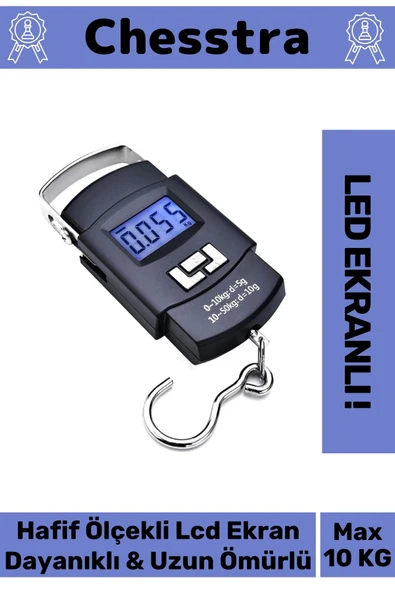 Lcd Ekran Seyahat Bavul Ağırlık El Terazi Dijital Çok Amaçlı Taşınabilir Askılı Pilli Bagaj Tartısı ürün görseli 1