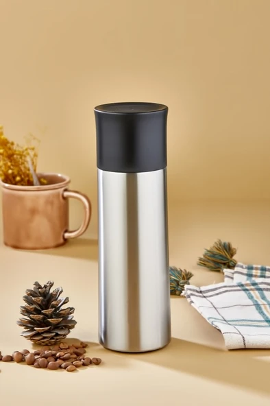 Cooker Ckr-2056 Siyah 400 Ml Bardaklı Paslanmaz Çelik Termos ürün görseli 1