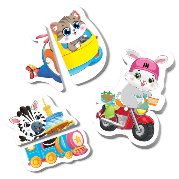 12-36 Ay İlk Magnet Puzzle - Taşıtlar - Resim 2