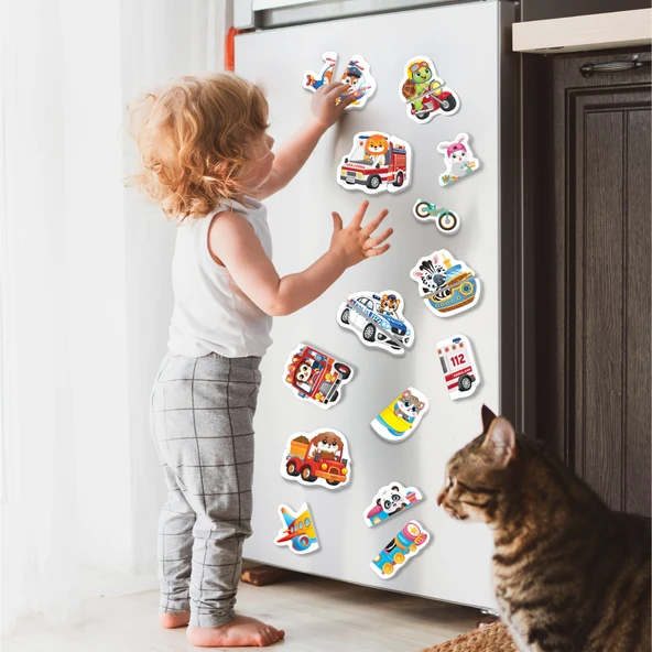 12-36 Ay İlk Magnet Puzzle - Taşıtlar - Resim 4