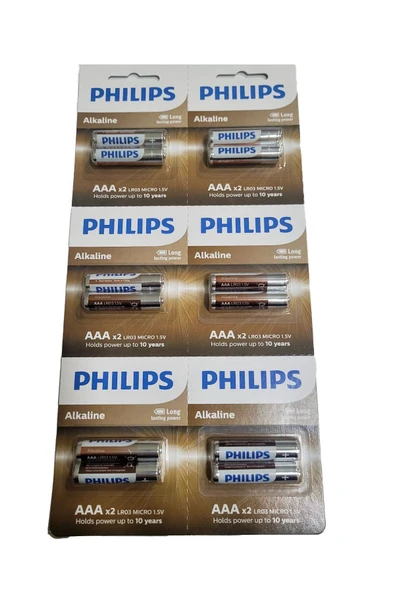 Philips Power Alkalin 12li AAA İnce Pil LR03P12W10 ürün görseli 1