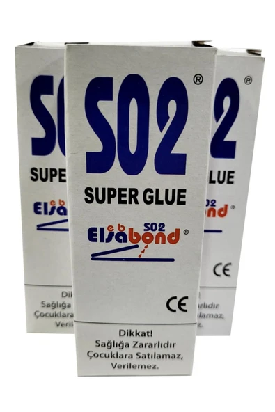ElsaBond S02 Japon Yapıştırıcısı 20GR 3 adet ürün görseli 1