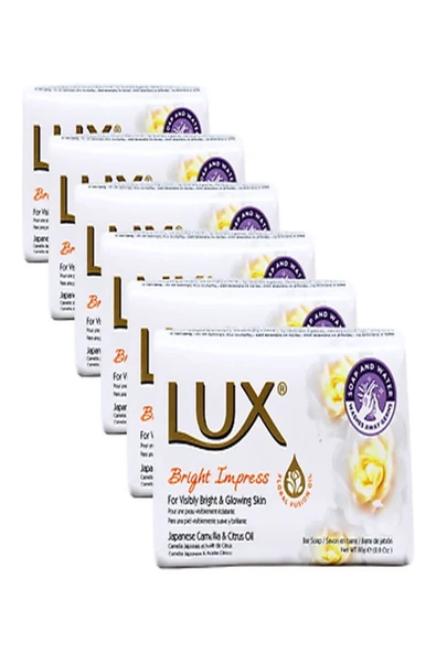 6 Adet Lüx Sabun Beyaz 80 Gr. Bright Impress ürün görseli 1