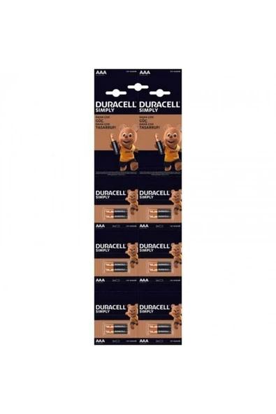 DURACELL AA KALEM PİL 20 Lİ KART ürün görseli 1