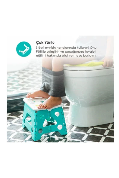 Bblüv Step Katlanabilen Eğitici Basamak  Gri - Resim 5