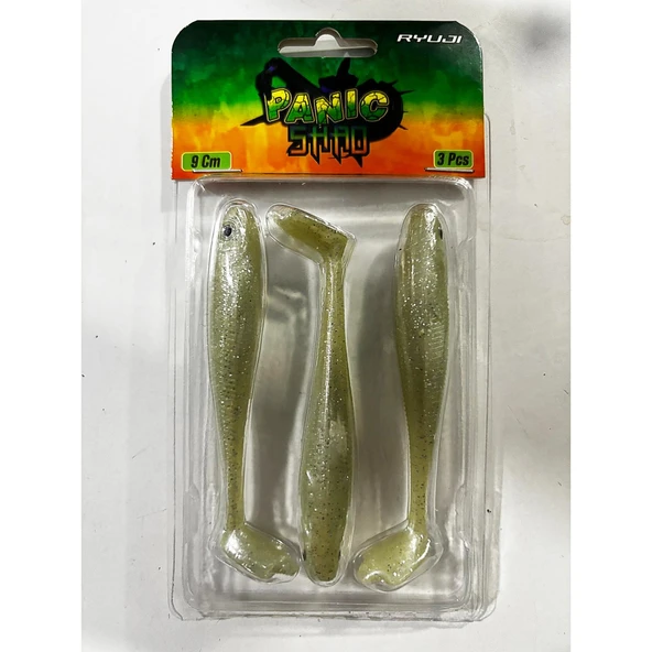 Ryuji Panic Shad 9cm 5.5gr 3 Adet Silikon Yem  Pearl White Glow ürün görseli 1
