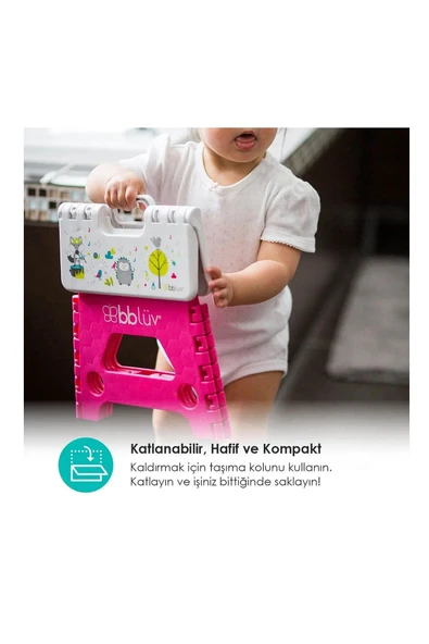 Bblüv Step Katlanabilen Eğitici Basamak  Gri - Resim 3