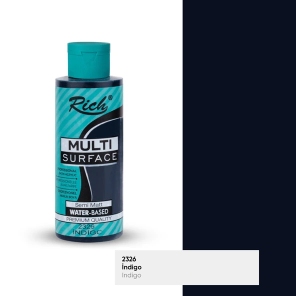 Rich Multi Surface Akrilik Boya 120ml 2326 Indigo ürün görseli 1