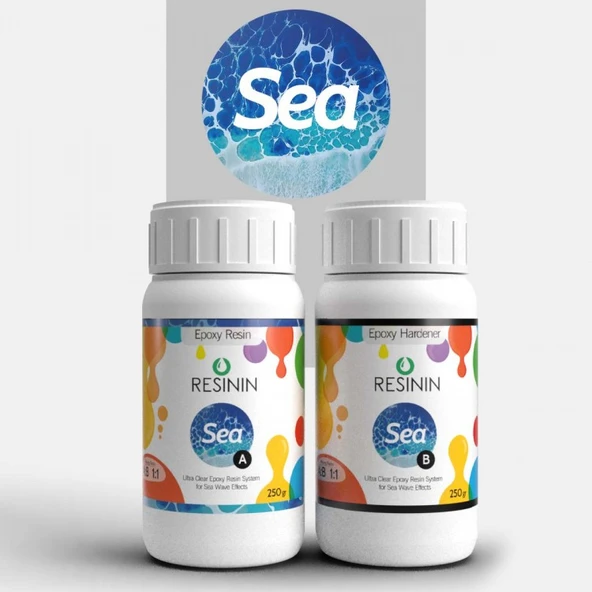Sea 500 Gr A+B Deniz Dalgası Efekti için Şeffaf Epoksi Reçine ürün görseli 1