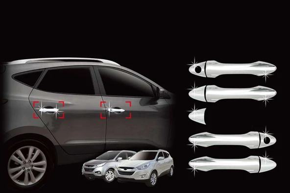 Hyundai Ix35 Uyumlu 2010 Sonrası Kapı Kolu ABS (Plastik) Krom ürün görseli 1