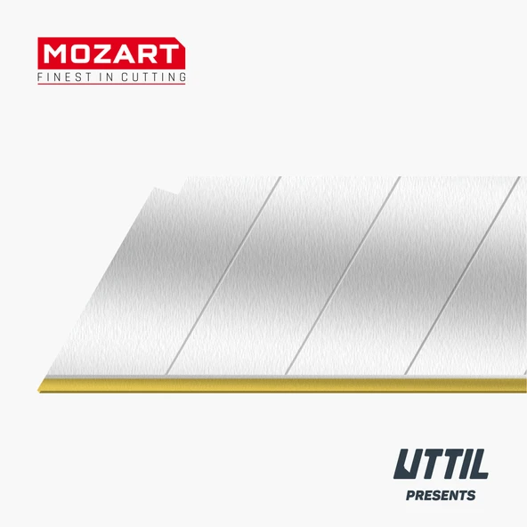 Mozart Blades 90180.051 Ekstra Sert, Ekstra Keskin TiN Kaplamalı 18mm Kır-At 100 Adet Yedek Bıçak ürün görseli 1
