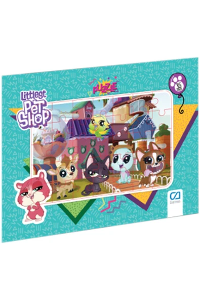 C&A Games Littlest Pet Shop-2 Lisanslı 35 Parça Frame Puzzle - Resim 5