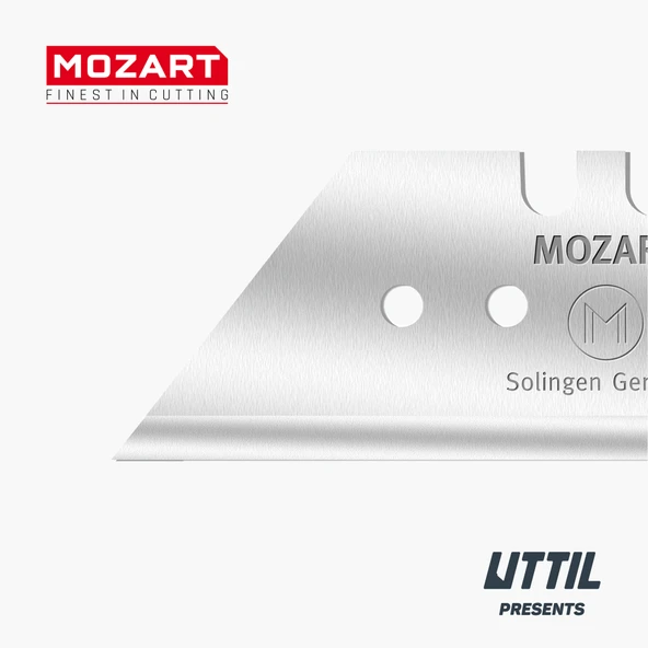 Mozart Blades 975.065 Ekstra Sert, Ekstra Keskin 60 mm Trapezoid Bıçak 100 Adet Yedek Bıçak ürün görseli 1