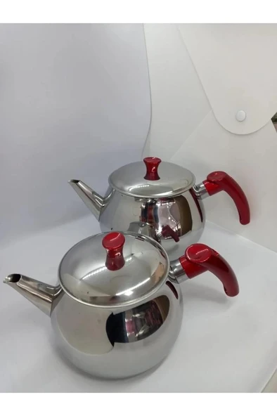 Kapris Küre Paslanmaz Çelik Kendinden Süzgeçli Mini Boy Çaydanlık - Resim 3