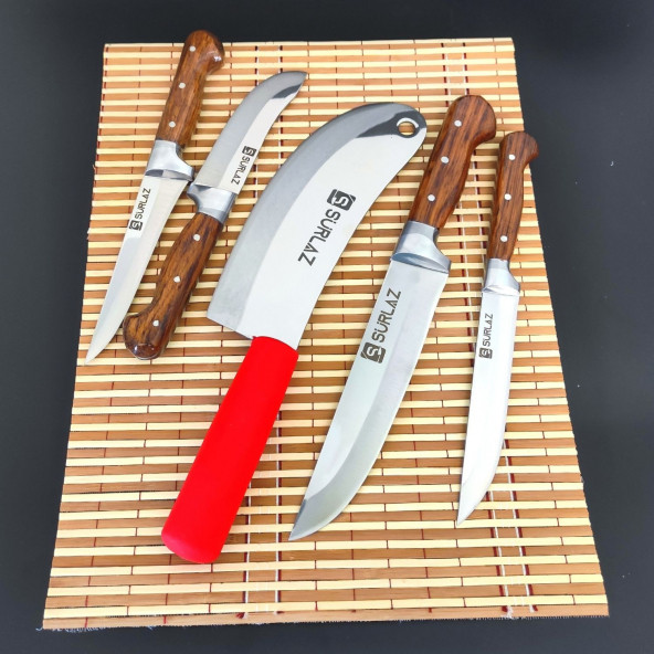 SürLaz 5'li WoodWork Soğan Satırlı Bıçak Seti ürün görseli 1
