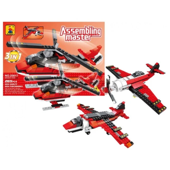 Ausini Assembling Master 3 in 1 265 Parça Hava Araçları Seti ürün görseli 1