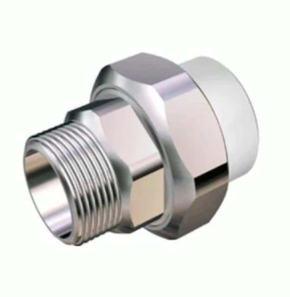 Kalde Pp Eco Oynar Başlı Erkek Rakor 25X3/4 Beyaz ürün görseli 1