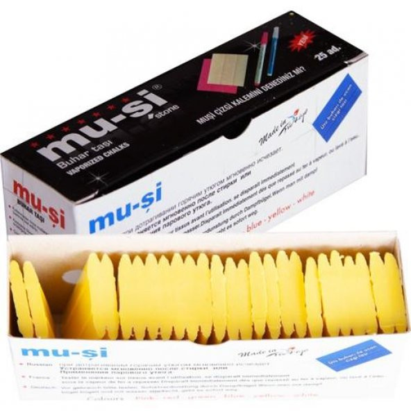 Muşi Çizgi Taşı Sarı Renk 25 Adet ürün görseli 1