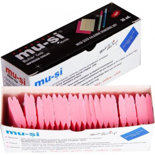 Muşi Çizgi Taşı Pembe Renk 25 Adet ürün görseli 1