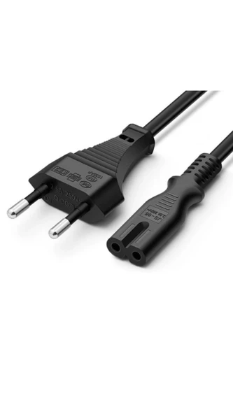 Enerji Kablosu, PS5/ PS4/ PS3 2 Pinli 1.5 Metre Enerji Güç Kablosu Teyp Fişi Radyo Fişi Tv AC En ürün görseli 1