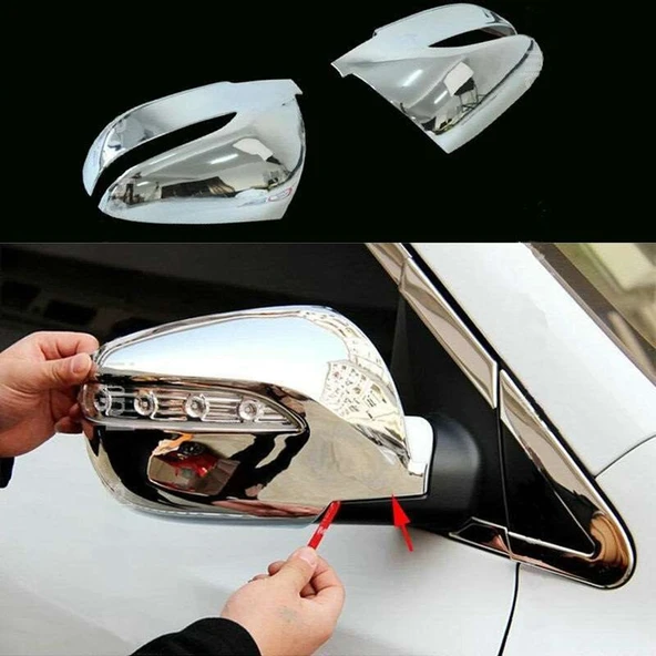 Hyundai Ix35 Uyumlu 2010 Sonrası Ayna Kapağı ABS (Plastik) Krom ürün görseli 1