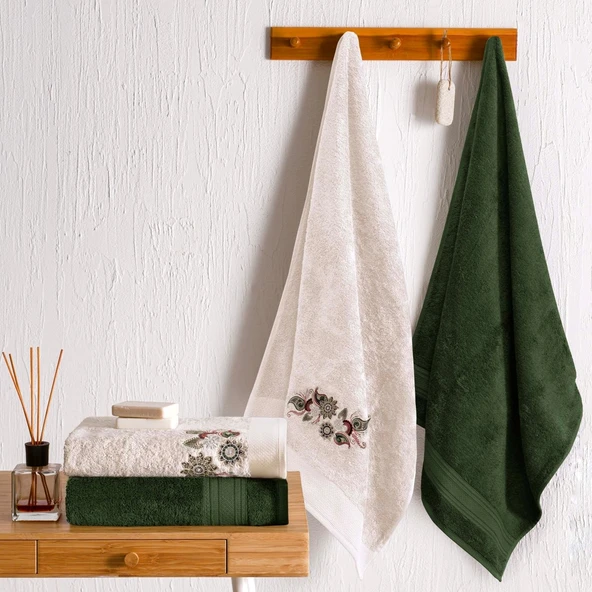 TAÇ SOFT BAMBOO HAMAM SETİ ORİENT TAŞ-HAKİ ürün görseli 1