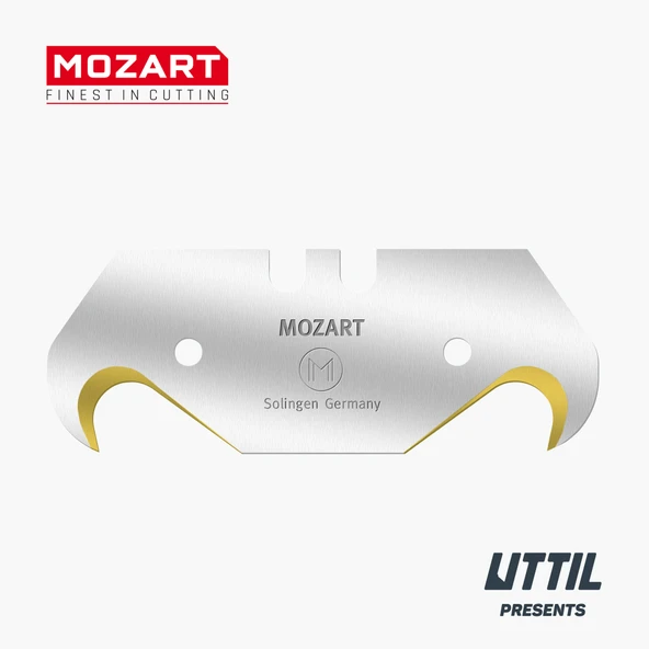 Mozart Blades 90110.065 51 mm TiN Kaplama Kanca Bıçak 10'lu Yedek Bıçak ürün görseli 1