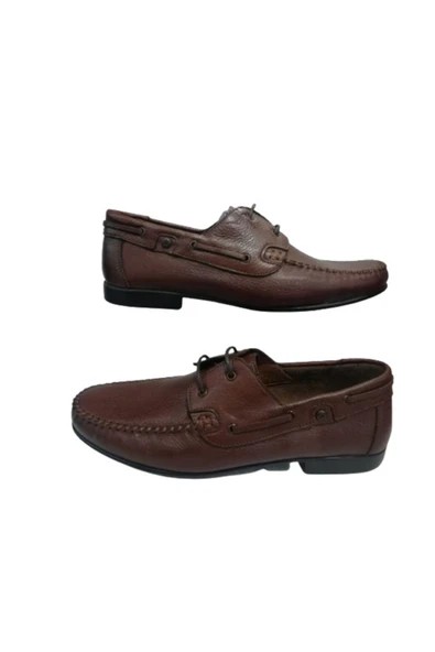 Re076-10 Erkek Kahverengi Bağcıklı Loafer Ayakkabı ürün görseli 1