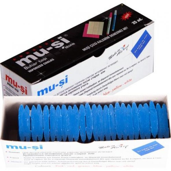 Muşi Çizgi Taşı Mavi Renk 25 Adet ürün görseli 1