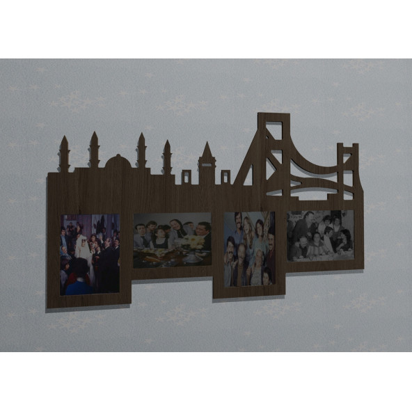Ahşap Soy Ağacı Fotoğraf,Resim Çerçevesi Çerçeve-04324mse ürün görseli 1