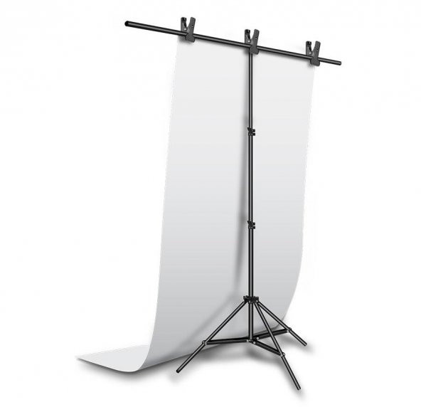 Deyatech T Stand ve 150cmx200cm Beyaz PVC Fon ürün görseli 1