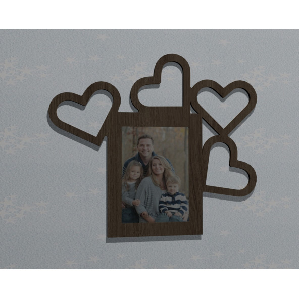 Ahşap Soy Ağacı Fotoğraf,Resim Çerçevesi Çerçeve-04306mse ürün görseli 1
