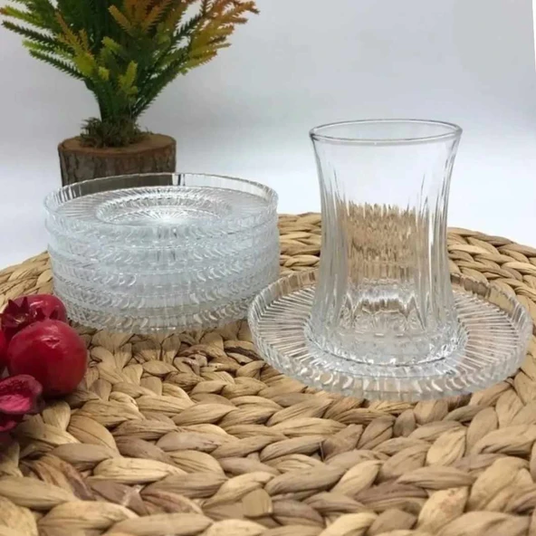 Paşabahçe Elysia Çay Bardağı Uyumlu Riva Çay Tabağı - Resim 3