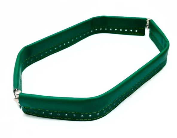 Angel Çanta Aksesuar Yeşil Renk Derili Metal Çanta Ağzı 30 Cm(Gizli Burs) ürün görseli 1