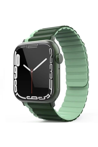 Apple Watch 42 mm Çift Renk Mıknatıslı Silikon Kordon 2/3/4/5/6/7/8/se/ultra Azn-MO-WB1 ürün görseli 1