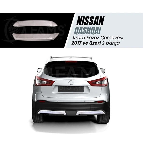 Nissan Qashqai 2017-2020 EGZOZ ÇERÇEVESİ 2 Parça Paslanmaz Çelik ürün görseli 1