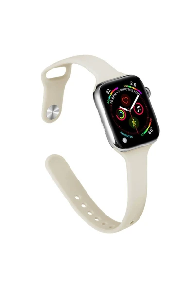 Apple Watch 38 mm Silikon Kordon Watch 2/3/4/5/6/7/8/se/ultra Uyumlu ürün görseli 1
