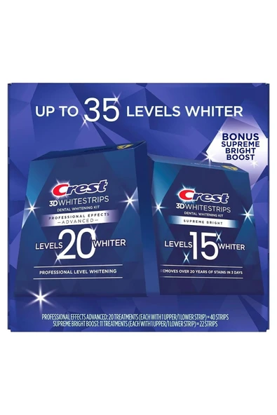 Crest 3D Whitestrips Level 20 + Level 15 Set ürün görseli 1