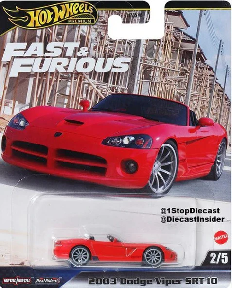 Mattel Hot Wheels Fast Furios Premium Arabalar 5 Li Set - Resim 3