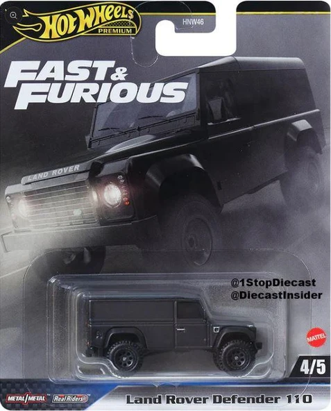 Mattel Hot Wheels Fast Furios Premium Arabalar 5 Li Set - Resim 5