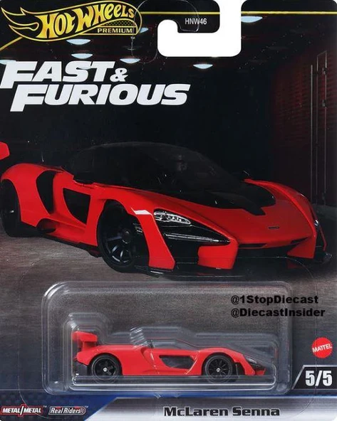 Mattel Hot Wheels Fast Furios Premium Arabalar 5 Li Set - Resim 6