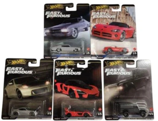 Mattel Hot Wheels Fast Furios Premium Arabalar 5 Li Set ürün görseli 1
