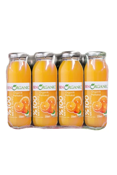 Benorganic Organik Portakal Suyu 12 X 250 ml ürün görseli 1