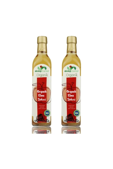 Ekoloji Market Organik Elma Sirkesi 500 Ml - 2'li Paket ürün görseli 1