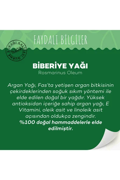 GURME SOKAĞI Biberiye Yağı 10 ml - Resim 3