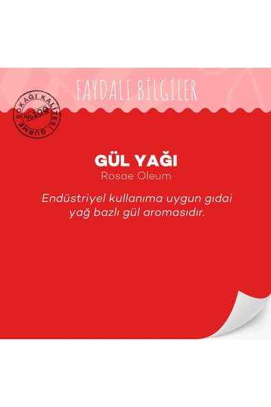GURME SOKAĞI Gül Aroması Yağı 20 ml - Resim 3