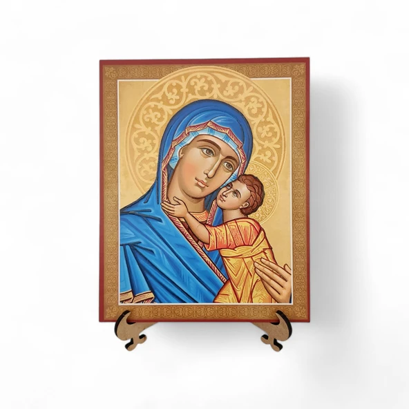 Mavi Madonna Portresi İkona ürün görseli 1