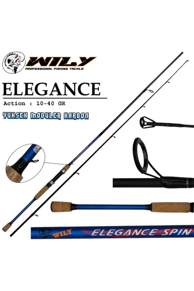 Elegance 270 cm 10-40g Atarlı Karbon Spin Olta Kamışı ürün görseli 1